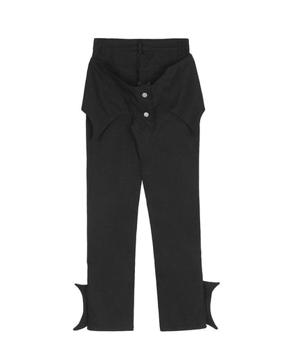 Pantalons Futuristes Inspirés par des Chauves-Souris -  noir blanc - Pantalons Techwear Inspirés par des Chauves-Souris
