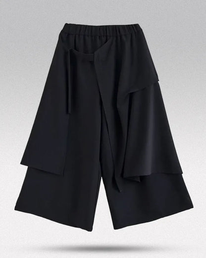 Pantalons Hakama Chic à Double Couche - pantalons pour femmes - Pantalons Hakama Chic à Double Couche pour Femmes