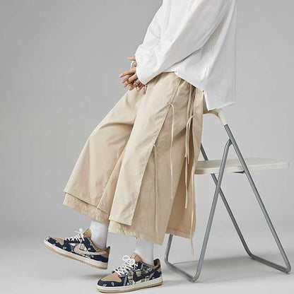Pantalons Hakama Chic Détendus -  japonais - Pantalons Hakama Chic pour un Style Décontracté