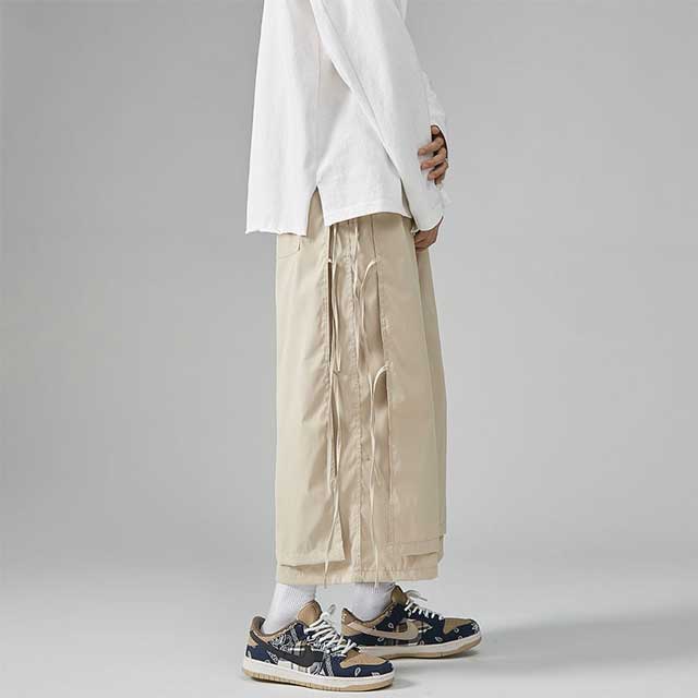 Pantalons Hakama Chic Détendus - pantalons streetwear - Pantalons Hakama Chic pour un Style Décontracté