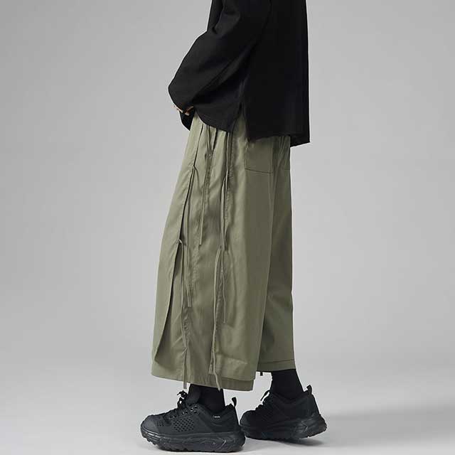 Pantalons Hakama Chic Détendus -  streetwear - Pantalons Hakama Chic pour un Style Décontracté