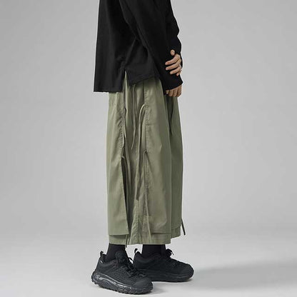 Pantalons Hakama Chic Détendus -  style décontracté - Pantalons Hakama Chic pour un Style Décontracté