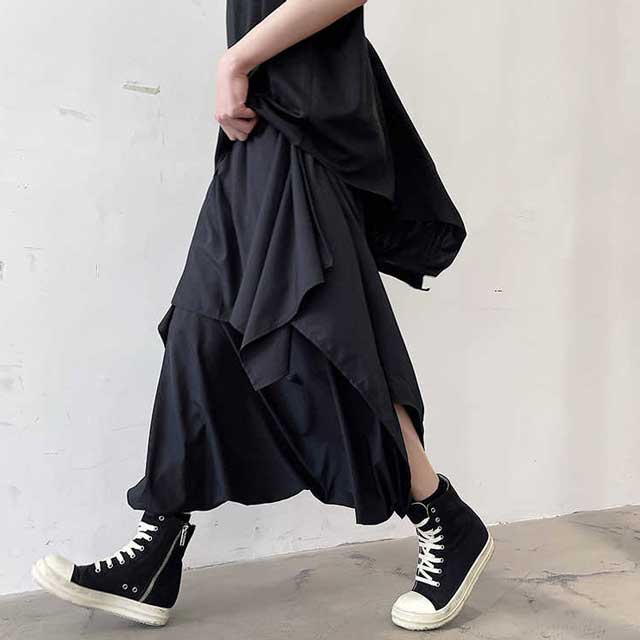 Pantalons Hakama Chic à Jambes Larges -  jambes larges - Pantalons Hakama Chic à Jambes Larges pour un Style Élégant
