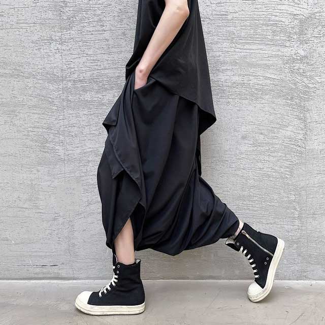 Pantalons Hakama Chic à Jambes Larges - pantalons de rue élégants - Pantalons Hakama Chic à Jambes Larges pour un Style Élégant