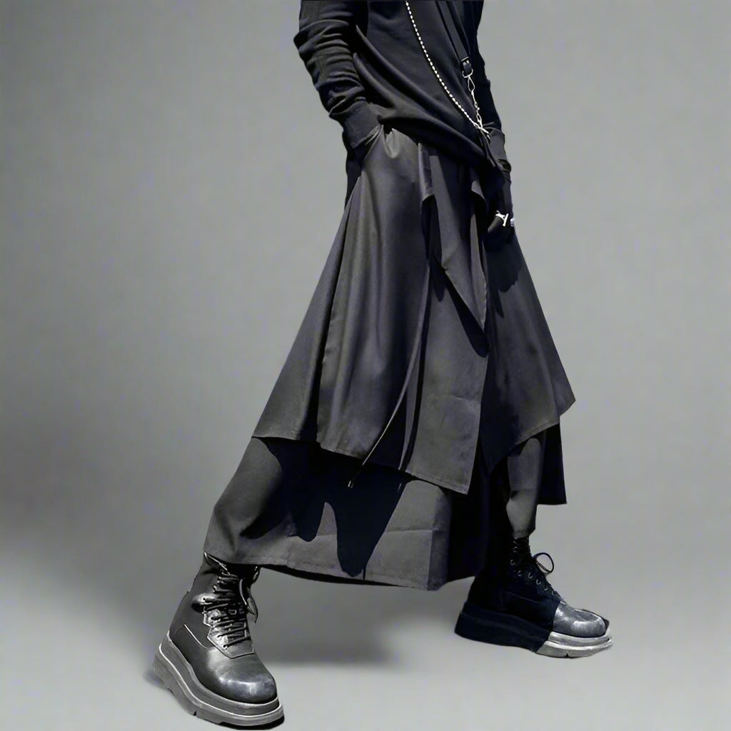 Pantalons Hakama Chic pour Hommes -  chic - Pantalons Hakama Chic pour un Style Streetwear