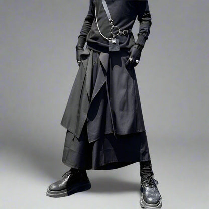 Pantalons Hakama Chic pour Hommes -  coupe ajustée - Pantalons Hakama Chic pour un Style Streetwear