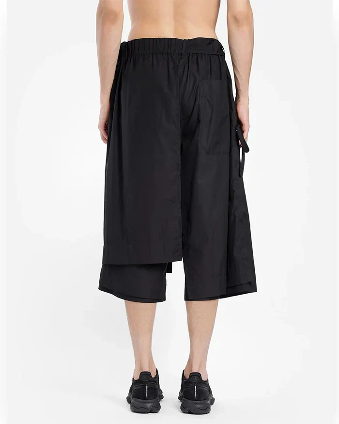 Pantalons Hakama Courts Élégants pour Hommes -  taille ajustable - Pantalons Hakama Courts Élégants pour un Confort Optimal