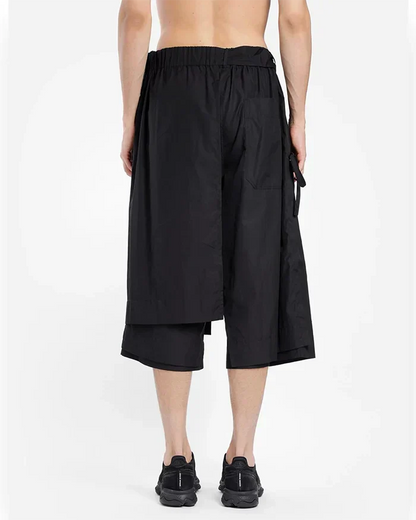 Pantalons Hakama Courts Élégants pour Hommes -  taille ajustable - Pantalons Hakama Courts Élégants pour un Confort Optimal