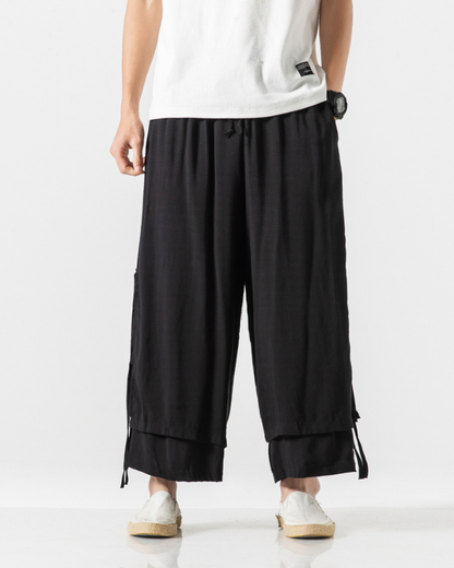 Pantalons Hakama en Coton Chic -  chic - Pantalons Hakama Chic en Coton : Élégance et Confort
