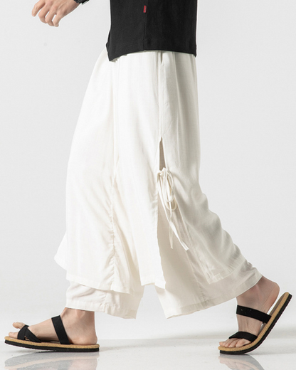 Pantalons Hakama en Coton Chic -  coton - Pantalons Hakama Chic en Coton : Élégance et Confort