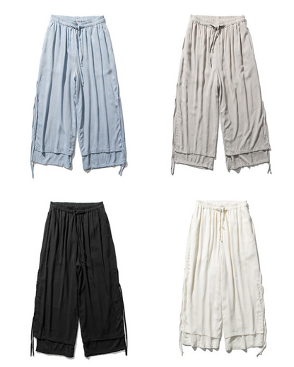 Pantalons Hakama en Coton Chic - pantalons - Pantalons Hakama Chic en Coton : Élégance et Confort