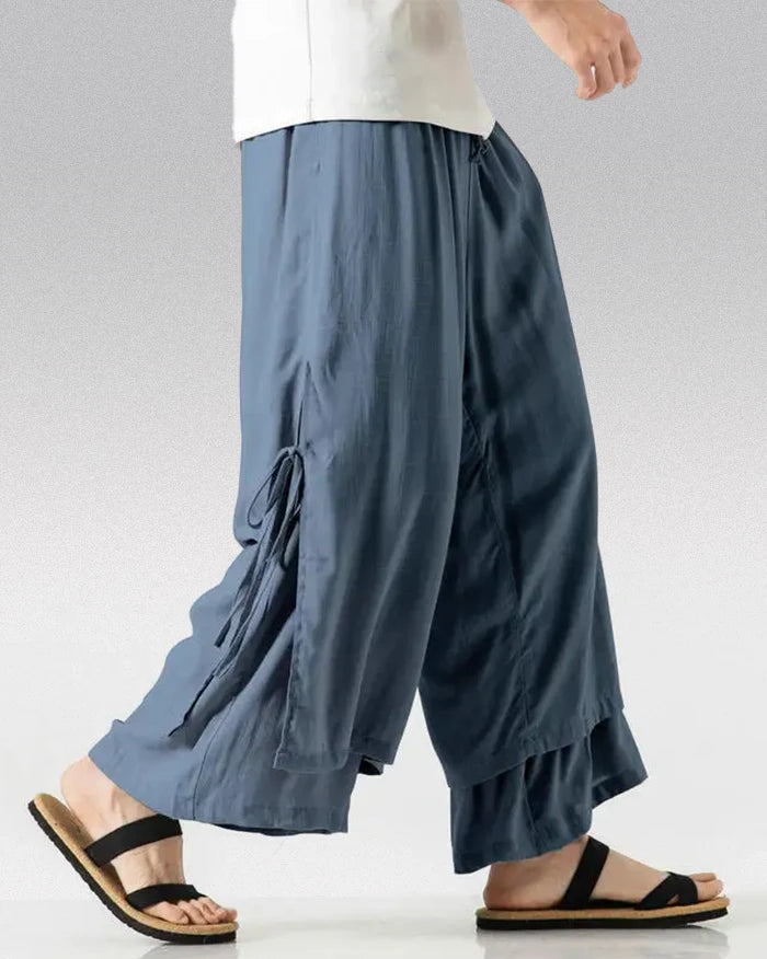 Pantalons Hakama en Coton Classiques -  pantalons élégants - Pantalons Hakama en Coton pour un Confort Élégant