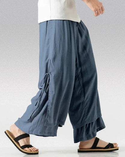Pantalons Hakama en Coton Classiques -  pantalons élégants - Pantalons Hakama en Coton pour un Confort Élégant