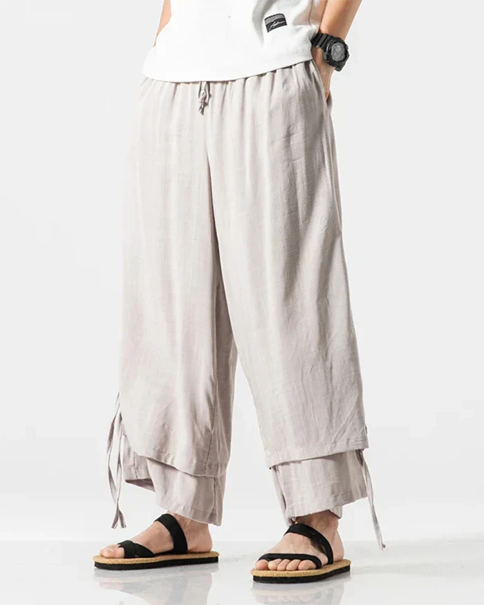 Pantalons Hakama en Coton Classiques - pantalons hakama - Pantalons Hakama en Coton pour un Confort Élégant