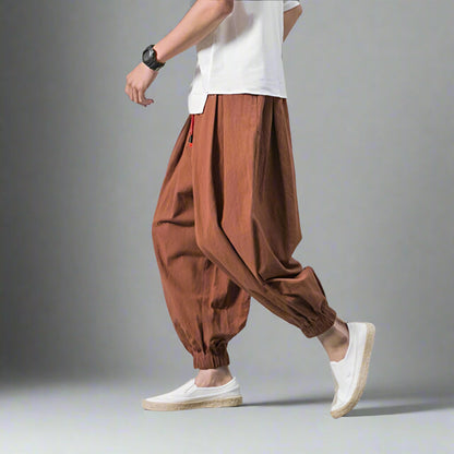 Pantalons Hakama en Coton Intemporels -  habillement décontracté - Pantalons Hakama en Coton Confortables et Stylés