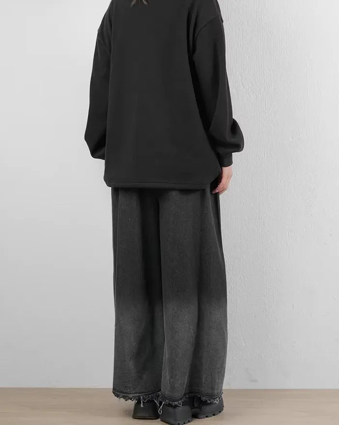 Pantalons Hakama en Denim Chic pour Femmes -  denim chic - Pantalons Hakama en Denim pour Femmes au Style Unique