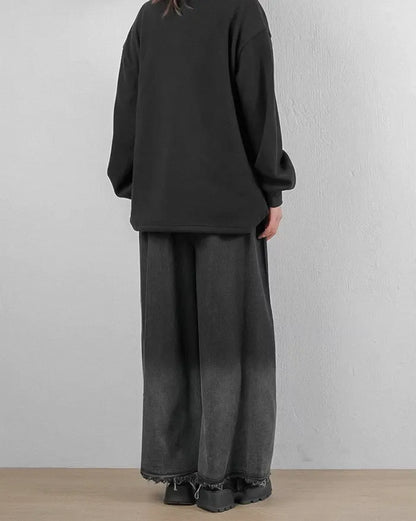 Pantalons Hakama en Denim Chic pour Femmes -  pantalons en denim - Pantalons Hakama en Denim pour Femmes au Style Unique