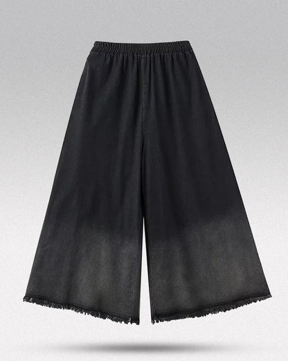 Pantalons Hakama en Denim Chic pour Femmes - pantalons hakama - Pantalons Hakama en Denim pour Femmes au Style Unique