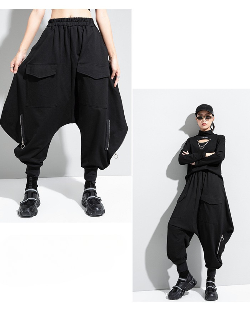 Pantalons Hakama à Jambe Large Stylés -  vêtements élégants - Pantalons Hakama à Jambe Large Élégants et Confortables