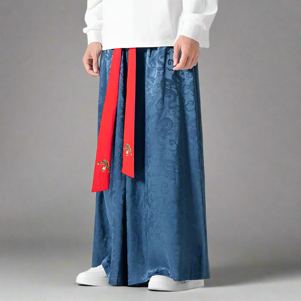Pantalons Hakama Élégants et Fluides - pantalons fluides - Pantalons Hakama Fluides avec Design Élégant