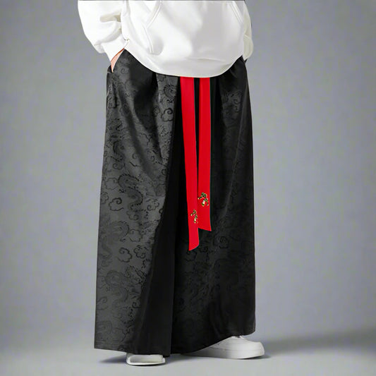 Pantalons Hakama Élégants et Fluides - pantalons hakama - Pantalons Hakama Fluides avec Design Élégant
