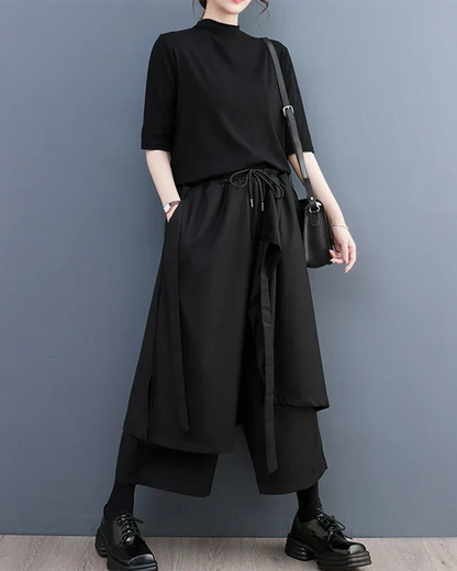 Pantalons Hakama Élégants pour Femmes - pantalons - Pantalons Hakama Élégants pour Femmes en Polyester
