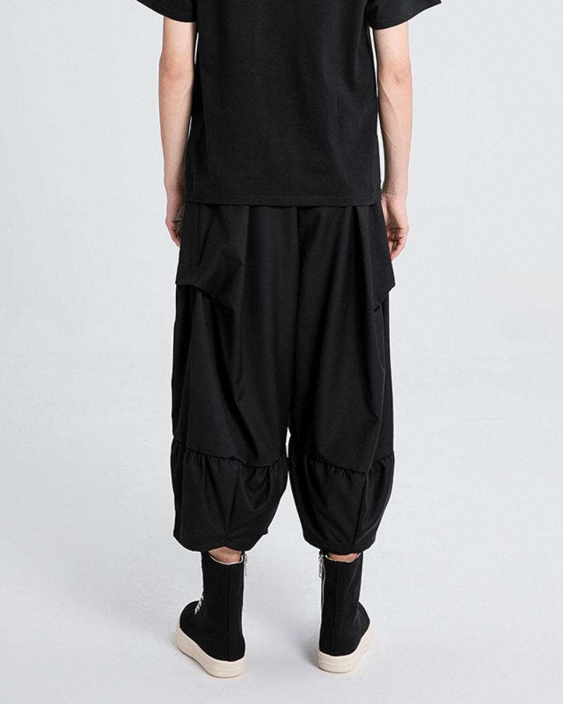 Pantalons Hakama Plissés Avant-Garde -  confortable - Pantalons Hakama Plissés au Style Avant-Garde