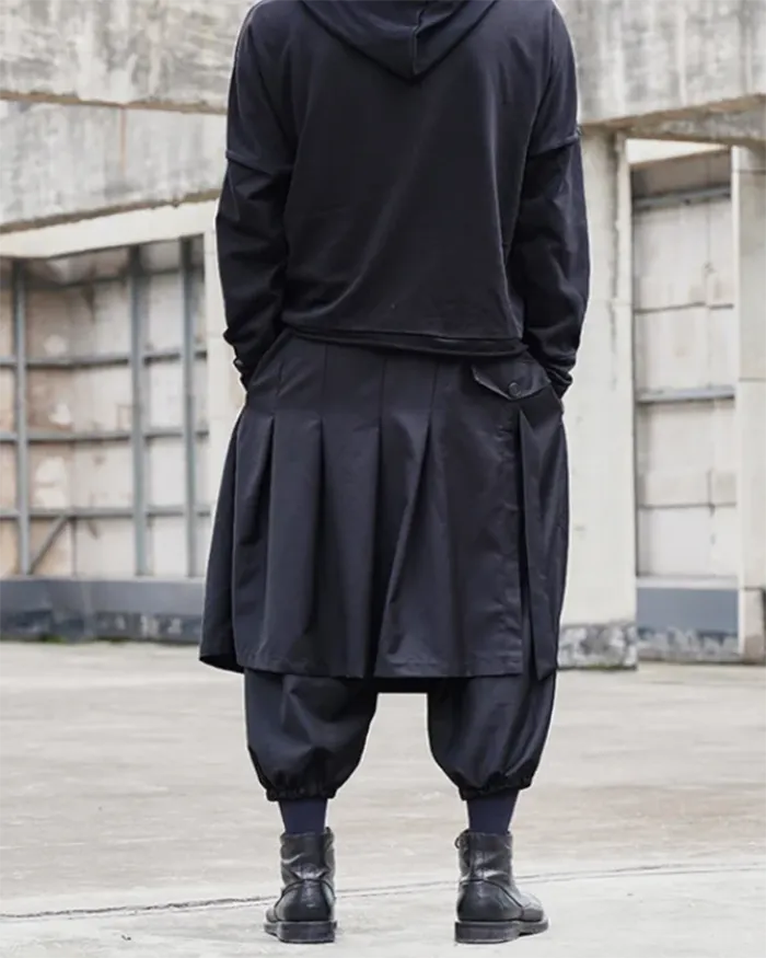 Pantalons Hakama Stylés pour Hommes -  pantalons ajustables - Pantalons Hakama pour Hommes au Look Unique et Confortable