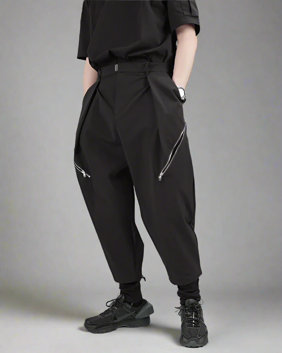 Pantalons Hakama Superposés Chic - pantalons - Pantalons Hakama Superposés Chic pour un Style Urbain