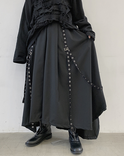 Pantalons Hakama Urbains Chic -  mode moderne - Pantalons Hakama Urbains Chic pour un Style Contemporain