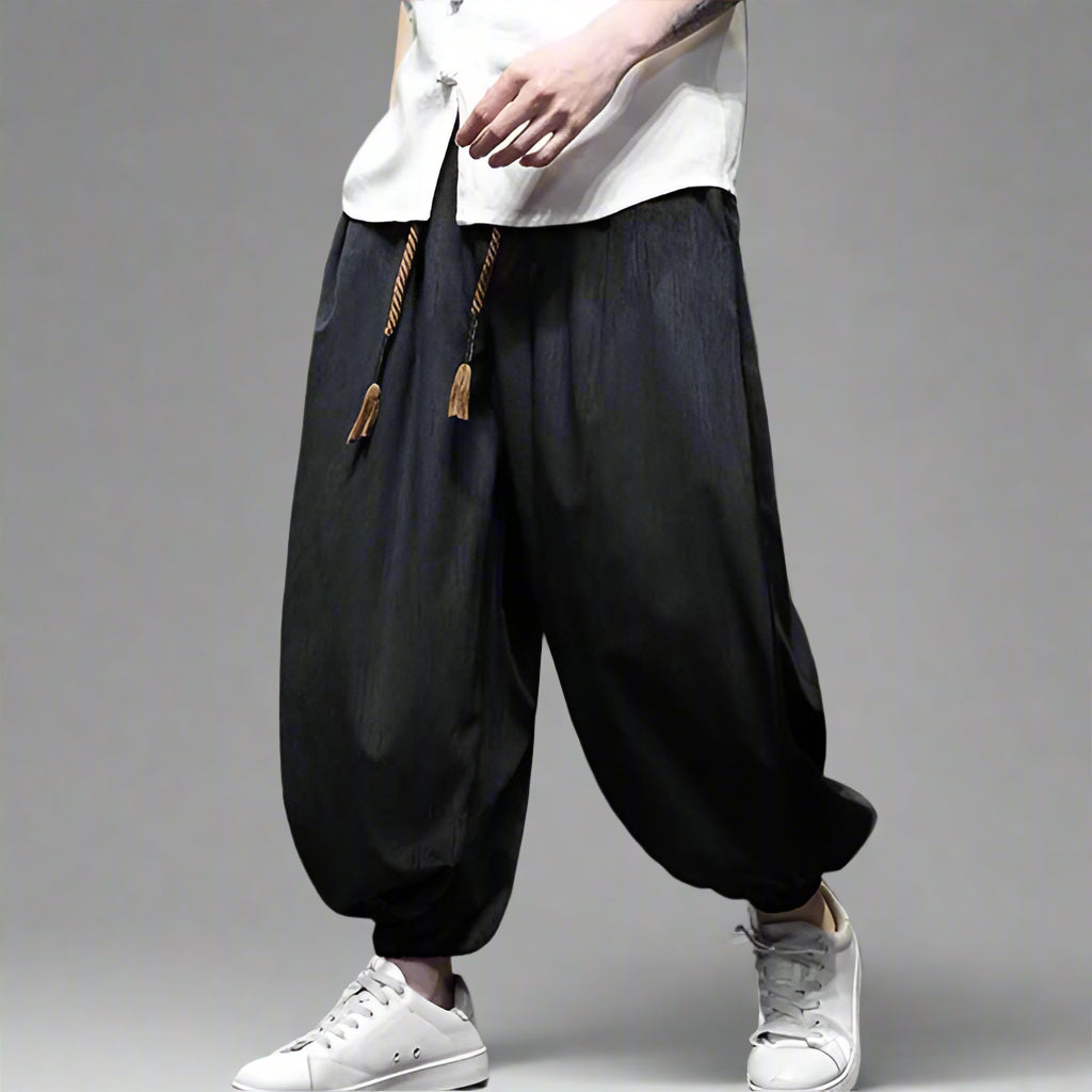 Pantalons Hakama Urbains Tendance -  pantalons amples - Pantalons Hakama Urbains Confortables et Tendance