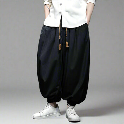 Pantalons Hakama Urbains Tendance - style streetwear Harajuku - Pantalons Hakama Urbains Confortables et Tendance