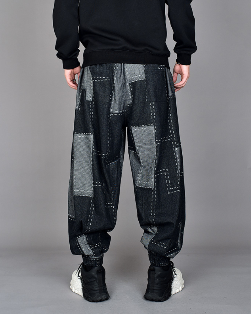 Pantalons Harem à Carreaux Chic -  chic - Pantalons Harem à Carreaux Chic pour un Style Polyvalent
