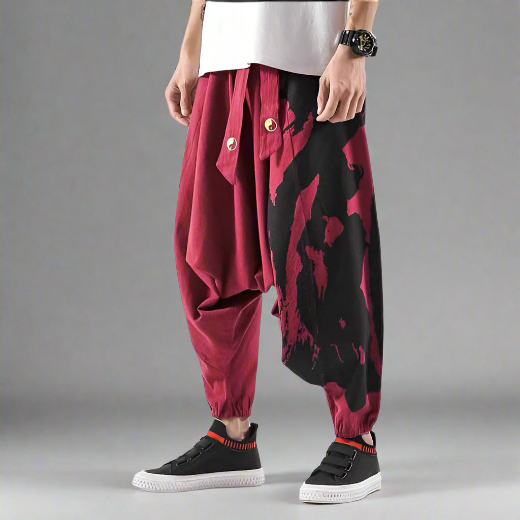 Pantalons Harem Chic Bohémien -  streetwear - Pantalons Harem Stylés et Confortables pour Tous