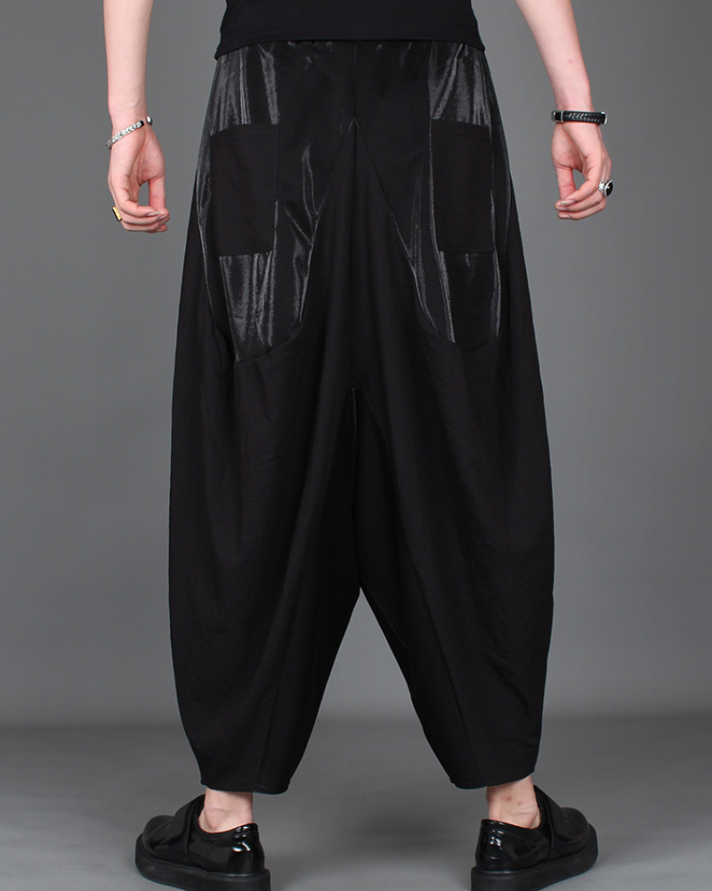Pantalons Harem Colorblock Chic -  mode japonaise - Pantalons Harem Colorblock Chic pour un Style Unique