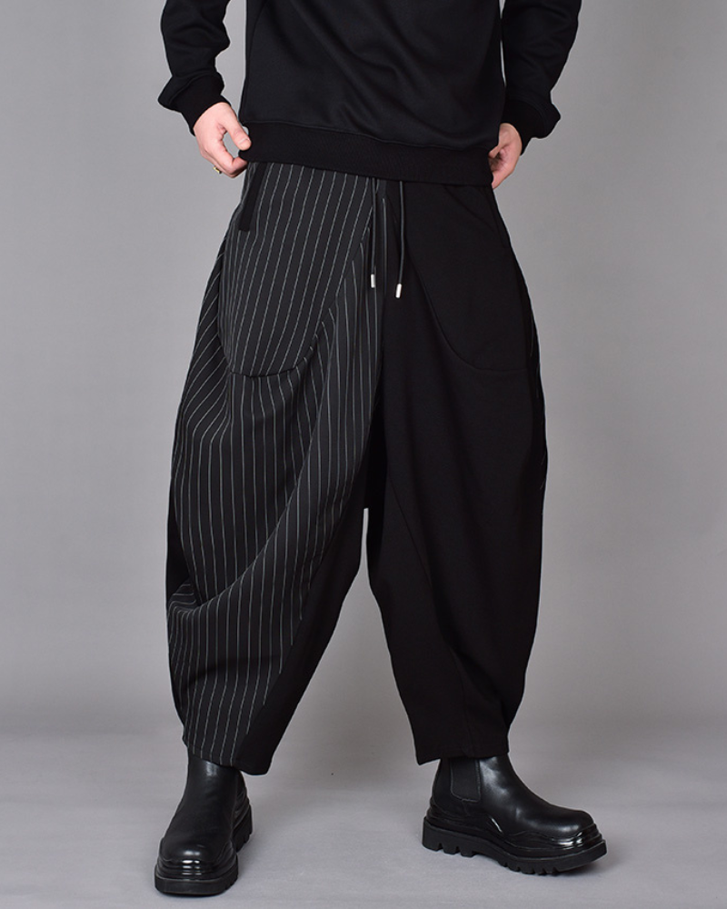 Pantalons Harem Colorblock Chic -  vêtements élégants - Pantalons Harem Colorblock Chic pour un Style Unique