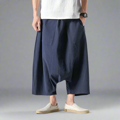 Pantalons Harem Japonais Chic -  confort - Pantalons Harem Japonais pour Élégance et Confort
