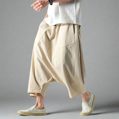Pantalons Harem Japonais Chic - pantalons de style hakama - Pantalons Harem Japonais pour Élégance et Confort