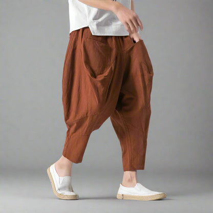 Pantalons Harem Japonais Stylés - pantalons harem - Pantalons Harem Japonais Confortables pour un Style Urbain