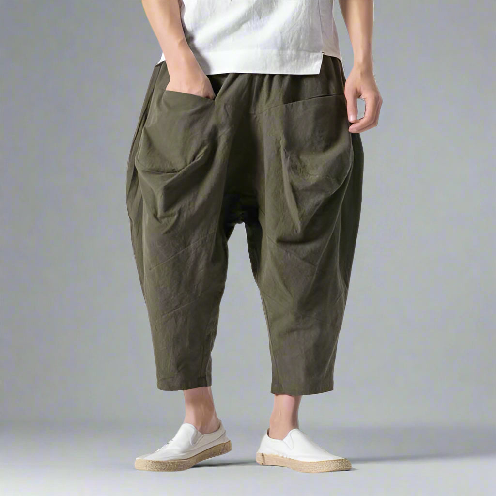 Pantalons Harem Japonais Stylés - pantalons respirants - Pantalons Harem Japonais Confortables pour un Style Urbain