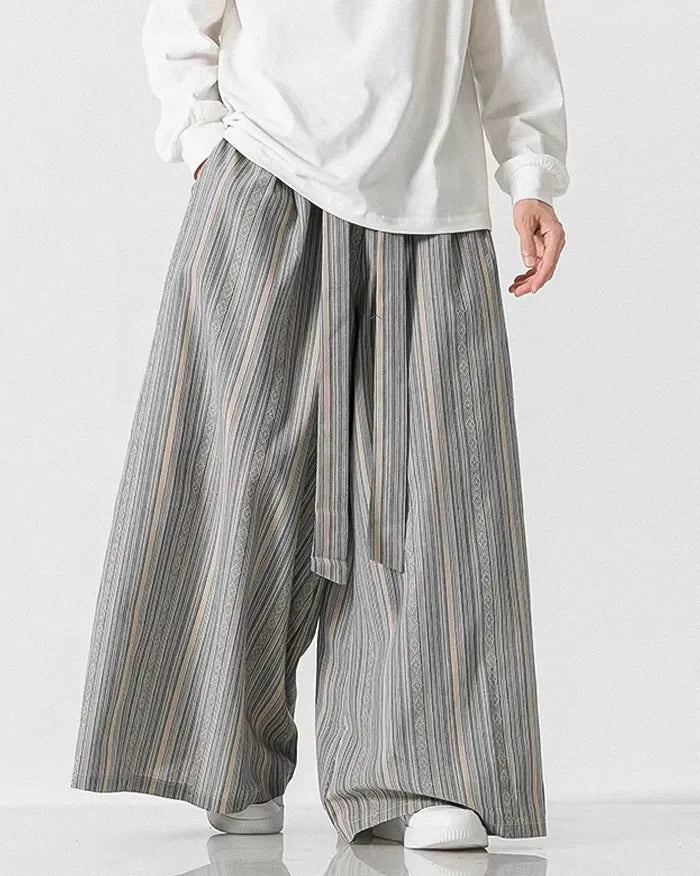 Pantalons Japonais Amples Chic - pantalons japonais - Pantalons Japonais Amples avec Coupe Décontractée