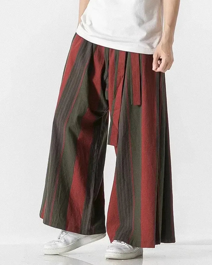 Pantalons Japonais Élégants pour Tous -  jambes larges - Pantalons Japonais Élégants à Jambes Larges pour Confort