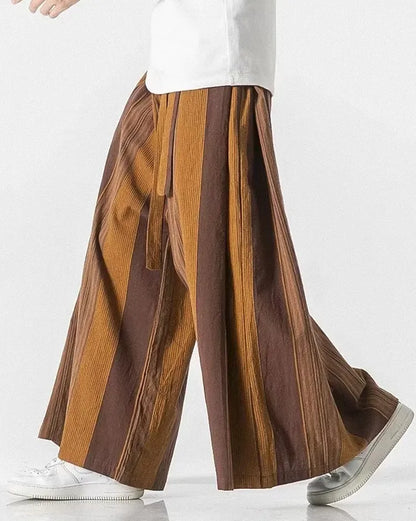 Pantalons Japonais Élégants pour Tous -  mode confortable - Pantalons Japonais Élégants à Jambes Larges pour Confort