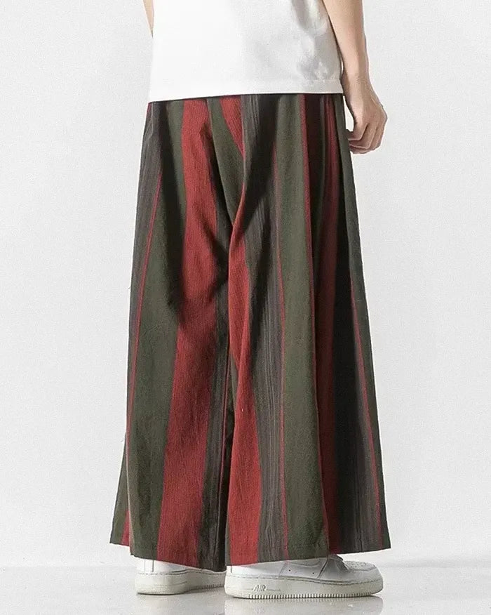Pantalons Japonais Élégants pour Tous -  style moderne - Pantalons Japonais Élégants à Jambes Larges pour Confort