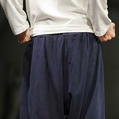 Pantalons Jogging Orientaux Stylés - pantalons - Pantalons Jogging Japonais à Jambe Large pour Confort