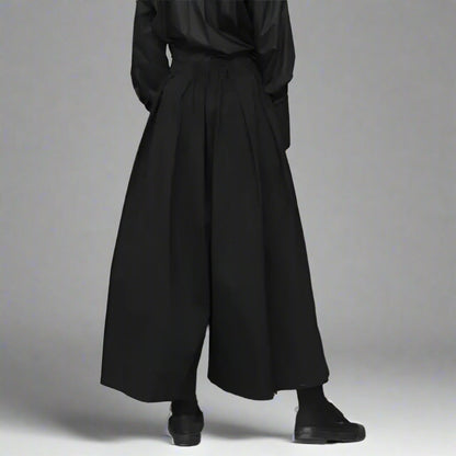 Pantalons larges chic sans effort - pantalons unisexes - Pantalons larges chic taille haute pour un style moderne