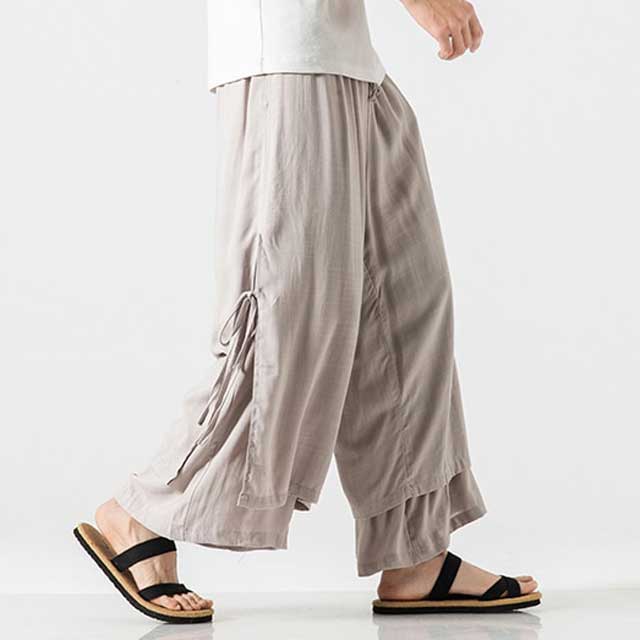 Pantalons larges fluides et chics -  pantalons pour arts martiaux - Pantalons larges fluides pour un style décontracté et chic