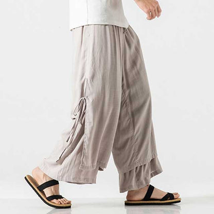 Pantalons larges fluides et chics -  pantalons pour arts martiaux - Pantalons larges fluides pour un style décontracté et chic