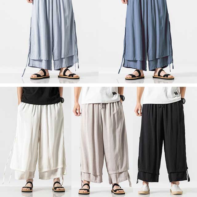 Pantalons larges fluides et chics - pantalons streetwear harajuku - Pantalons larges fluides pour un style décontracté et chic