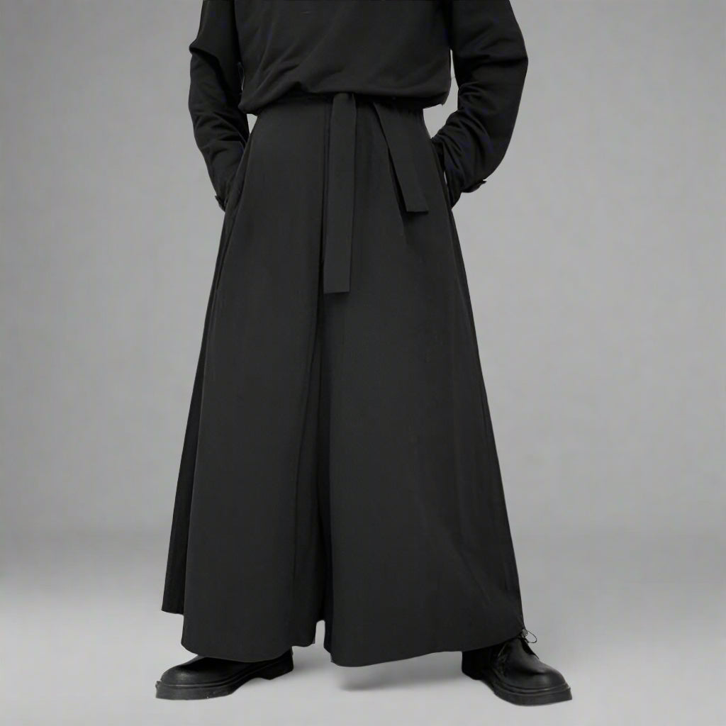 Pantalons larges fluides et élégants -  coton - Pantalons larges Hakama confortables et stylés